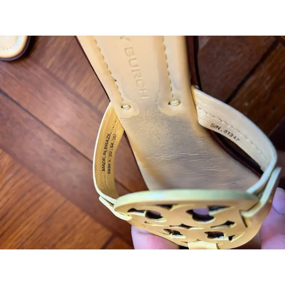 Tory Burch Miller Thong Sandal Yellow Size 5.5 Style 5930